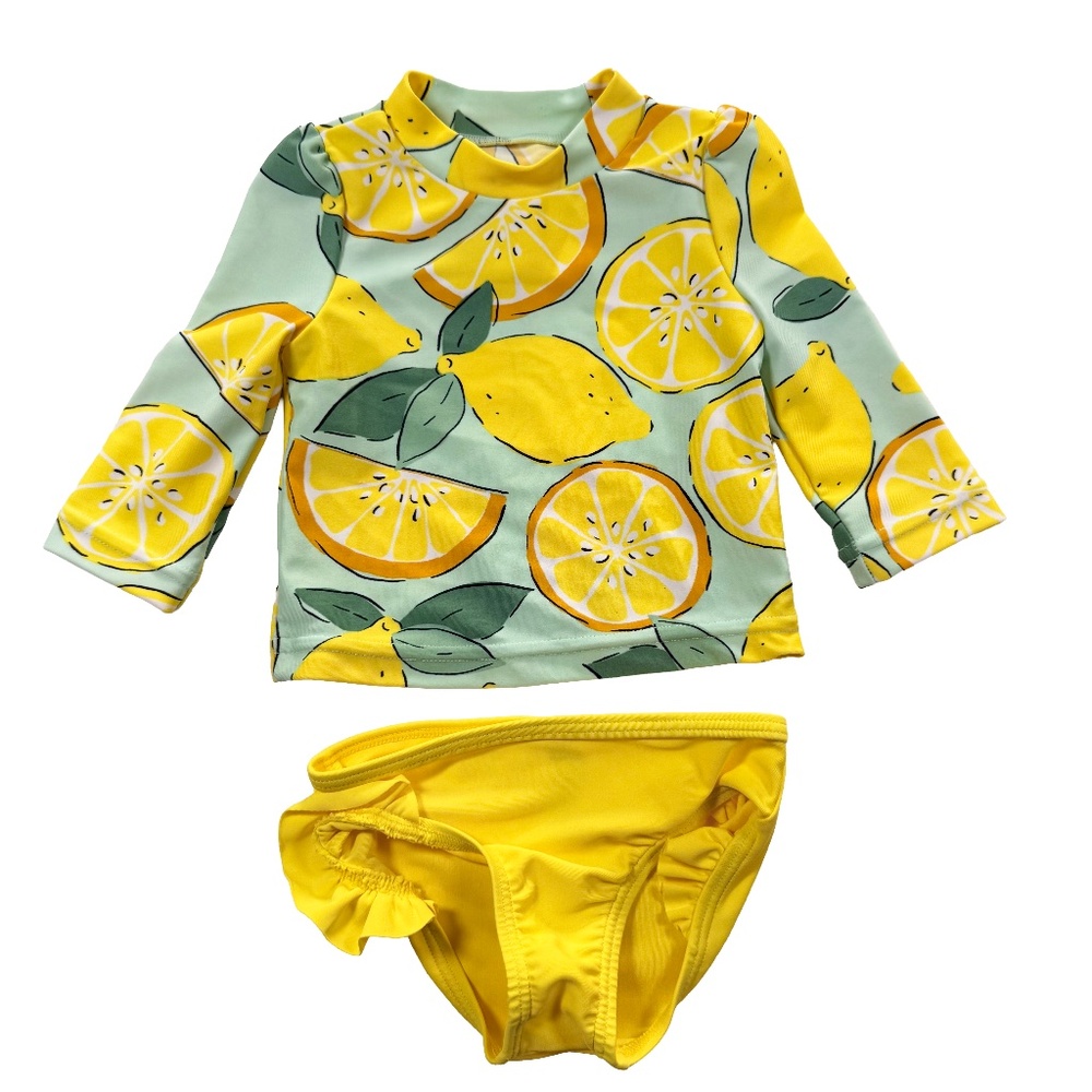 Just One You by Carter's Baby Girls' Lemon Rash Guard Swim Set 3M